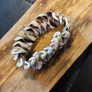 MY CONCH HEART FREE-SIZE BRACELET CONCH SHELL STRETCH CORD Boho Western Beach‌‌‌